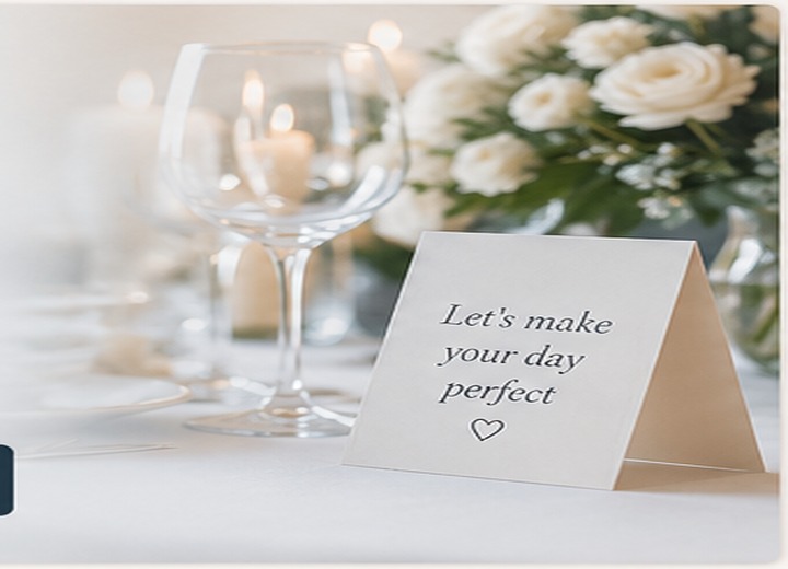 Wedding day preparations being professionally managed